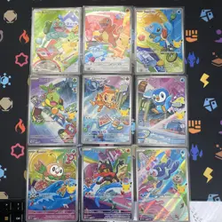 Pokemon 2026 First Partner Illustration Collection Series 1 Promos Set 9 Cards - Image 1