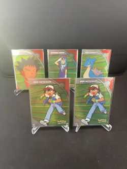 Pokemon Topps Series TV Animation Heroes & Villains Holo Foil Lot 5 Cards all NM - Image 1