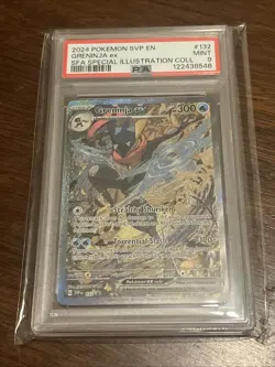 Pokemon Scarlet & Violet Greninja EX Black Star Promo Card SVP132 PSA 9 - Image 1