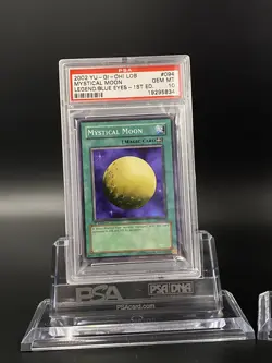 YUGIOH 1ST ED LOB-010 SILVER FANG & LOB-094 Mystical Moon PSA 10, 2 Card Lot 💎 - Image 3