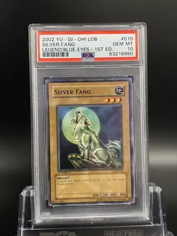 YUGIOH 1ST ED LOB-010 SILVER FANG & LOB-094 Mystical Moon PSA 10, 2 Card Lot 💎 - Image 4