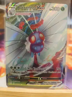 Pokemon TCG Butterfree VMAX Darkness Ablaze Holo Ultra Rare Card 002/189 - Image 1