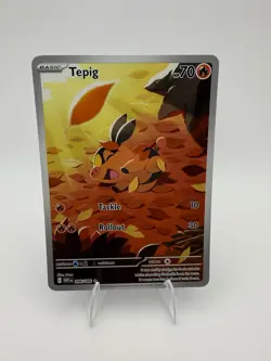 Pokemon TCG Tepig Card Scarlet Violet White Flare, 096/086 - Image 1