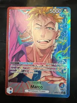 One Piece TCG Card OP08-002 Marco: Leader English Two Legends - Image 1