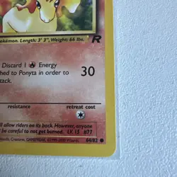 Ponyta 1st Edition 64/82 Pokemon TCG Card Team Rocket, WOTC 1999 - Image 5