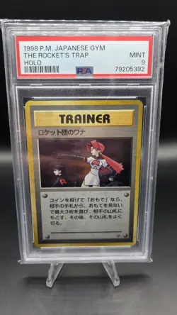 The Rocket's Trap — PSA 9 (MINT) — Japanese Gym Heroes — Holo Rare Pokemon Card - Image 1