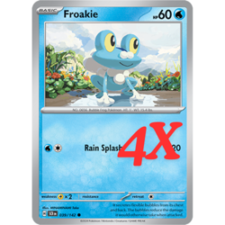 4X Pokemon TCG Froakie 039/142 S&V Stellar Crown Regular Card English 2024 NM - Image 1