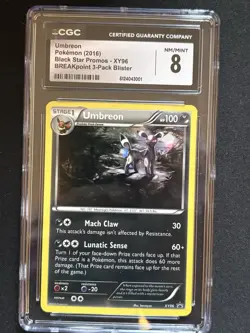 CGC 8 Umbreon 2016 Black Star Promos XY96 Holo Pokemon Card - Image 3