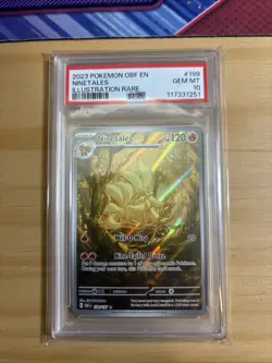 2023 POKEMON OBF EN-OBSIDIAN FLAMES ILLUSTRATION RARE #199 NINETALES PSA 10 - Image 1