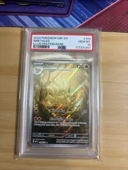 2023 POKEMON OBF EN-OBSIDIAN FLAMES ILLUSTRATION RARE #199 NINETALES PSA 10 - Image 2