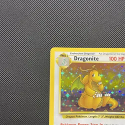 Pokemon TCG Dragonite Fossil Holo Unlimited Rare Card 4/62 WOTC Moderately Play - Image 2