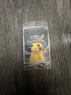 PIKACHU VAN GOGH WITH GREY FELT HAT SVP EN 085 PROMO POKEMON CARD-SEALED - Image 1