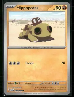 Hippopotas #52/131 2025 Prismatic Evolutions Pokeball - Image 1