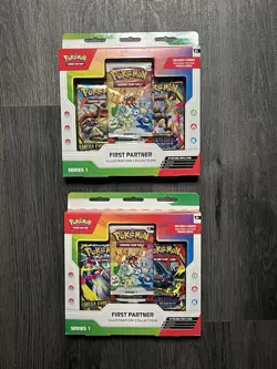 Pokemon First Partner Illustration Collection Series 1 Box New Lot of 2 - Image 1