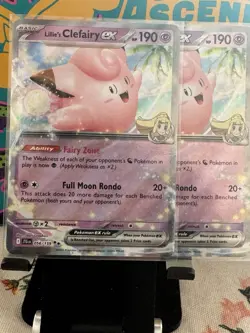 2 x Pokemon TCG Lillie's Clafairy EX Journey Together Double Rare 056/159 NM - Image 1