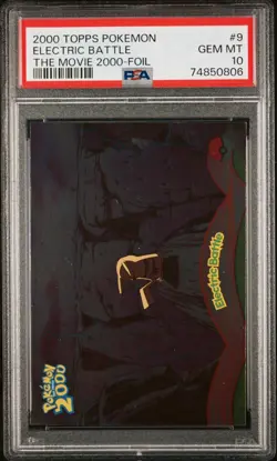 2000 TOPPS POKEMON THE MOVIE 2000 | FOILELECTRIC BATTLE 9 PSA 10 - Image 1