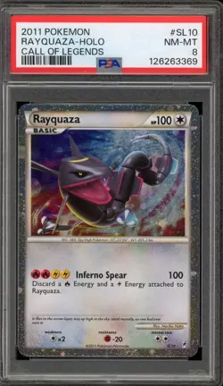 Pokemon Rayquaza Call of Legends Shiny Holo Rare #SL10 PSA 8 - Image 1