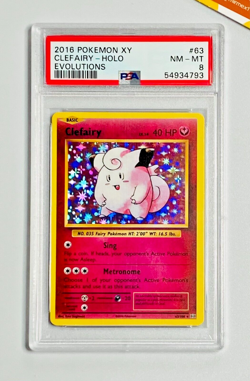 Pokemon PSA 8 Clefairy #63 Evolutions Japanese 2016 - Image 1