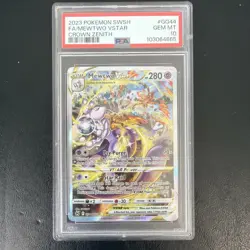 POKEMON 2023 FA/MEWTWO VSTAR SWORD AND SHIELD CROWN ZENITH #GG44 PSA 10 - Image 1