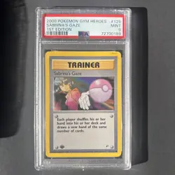PSA 9 Sabrina's Gaze 1st Edition 125/132 2000 Pokemon Gym Heroes Mint - Image 1