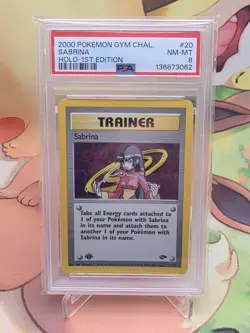 Sabrina Gym Challange Holo Rare 20/132 1st Edition Pokemon PSA 8 NM-MT 2000 WOTC - Image 1