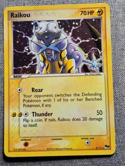 2006 Pokemon Raikou 3/17 POP Series 2 - Rare Holo - Vintage TCG - Image 1