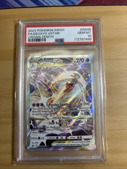 2023 POKEMON SWORD & SHIELD CROWN ZENITH #GG46 FULL ART/DEOXYS VSTAR PSA 10 - Image 2