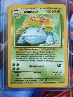 Pokemon TCG Venusaur Base Set 15/102 Holo Unlimited Holo Rare - MP - Image 1