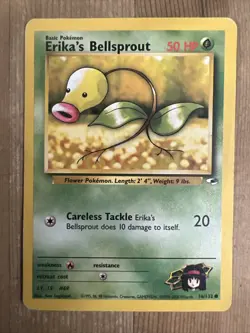 Pokemon TCG Erika's Bellsprout Gym Heroes 76/132 Regular Unlimited Common DMG - Image 1