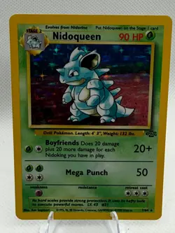 Pokemon Nidoqueen 7/64 Jungle Holo Rare LP Unlimited WOTC English - Image 1