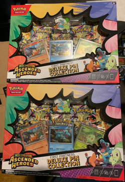 LOT OF 2 POKEMON TCG ASCENDED HEROES DELUXE PIN COLLECTION FACTORY SEALED NEW - Image 1