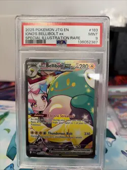 Pokemon TCG Ionos Bellibolt EX 183/159 Sir Journey Together PSA 9 - Image 1