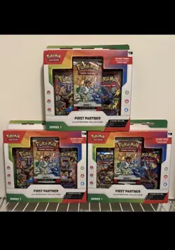 Pokemon First Partner Illustration Collection Series 1 (Lot of 3) SEALED - Image 1