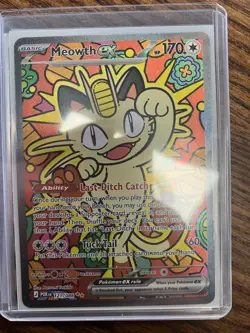 Meowth ex 121/088 selling for 180 now! ENGLISH Perfect Order SIR Pokemon - Image 1