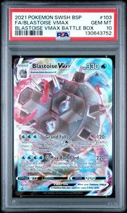 Blastoise VMAX SWSH103 - SWSH Black Star Promo - Pokemon Card - PSA 10 - Image 1