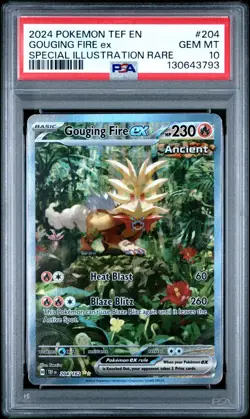 Gouging Fire EX 204/162 - Temporal Forces - Pokemon Card - PSA 10 - Image 1