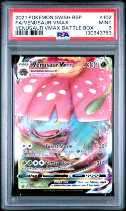 Venusaur VMAX SWSH102 - Black Star Promo - Pokemon Card - PSA 9 - Image 1
