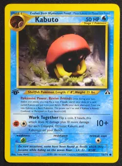 Kabuto 56/75 1st Edition Neo Discovery Pokemon Card - Image 1