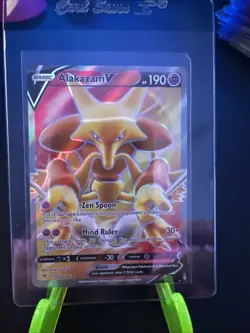 Pokemon Alakazam v TCG Full Art Ultra Rare Holo Card Vivid Voltage 172/185 - Image 1