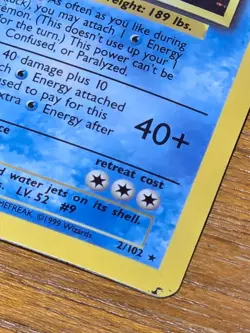 Pokemon Blastoise Holo Card 2nd Edition Base Set 2/130 - Image 5