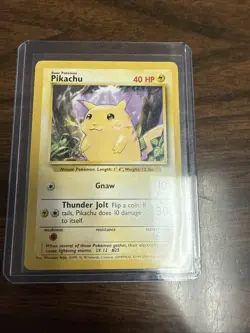 Pikachu 58/102 LP Yellow Cheeks Base Set Pokemon Card WOTC 1999 - Image 1