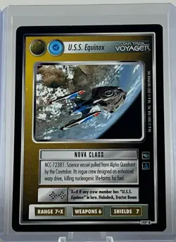 2001 Star Trek CCG 1E Voyager NA Dual Affiliation - U.S.S. Equinox Card - Image 1