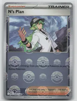 Pokemon Card N's Plan (Poke Ball Pattern) Uncommon SV: Black Bolt 083/086 - Image 1