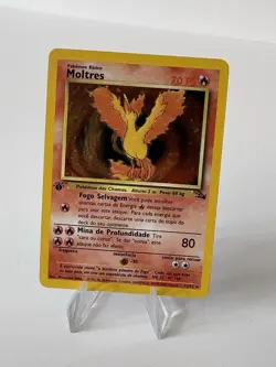Moltres 1st Edition Fossil 12/62 Holo Rare Pokemon TCG Card Basic 70 HP - Image 1