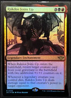 MTG Outlaws of Thunder Junction Rakdos Joins Up NM Foil (Rare) - Image 1