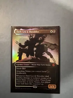 Dark Leo & Shredder (Borderless) Teenage Mutant Ninja Turtles Foil - Image 1