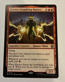 Electro, Assaulting Battery NM Marvel's Spider-Man Magic the Gathering SPM #76 - Image 1
