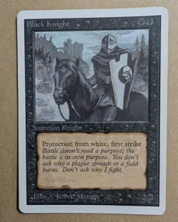 MtG - Black Knighr - UNLIMITED - EXCELLENT / LP- bought 1994/5. NO RESERVE - Image 1