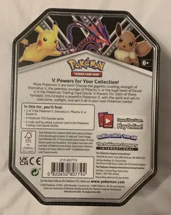 POKEMON TCG V POWERS TIN FEATURING - PIKACHU V - BRAND NEW FACTORY SEALED - Image 2