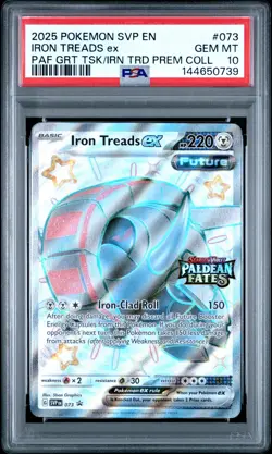 2025 POKEMON SVP EN-SV BLACK STAR PROMO #073 IRON TREADS EX PSA 10 - Image 1